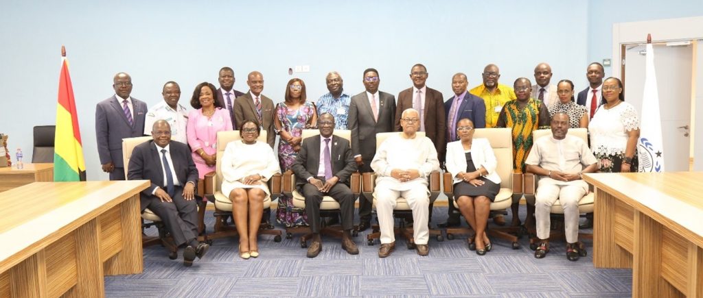 Board members of Ghana Civil Aviation Authority (GCAA) and Uganda Civil Aviation Authority (UCAA) in a group photograph.